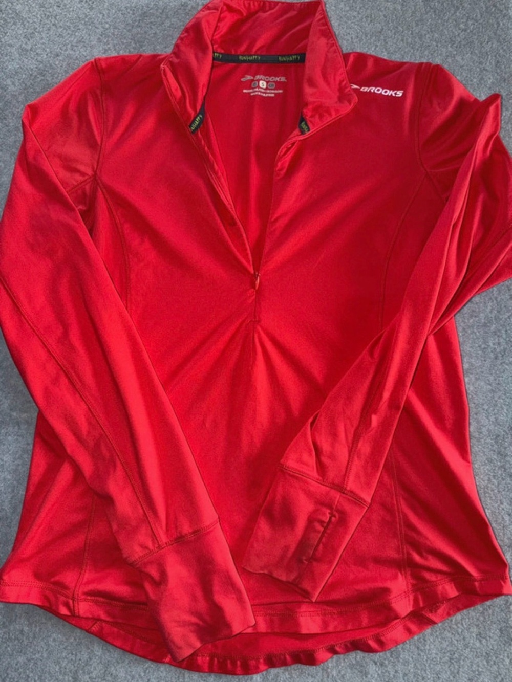 Brooks Women's Red Quarter Zip Training Pullover